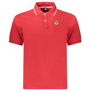 North Sails Red Cotton Men Polo Shirt