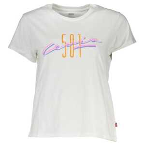 Levi's White Cotton Women T-Shirt