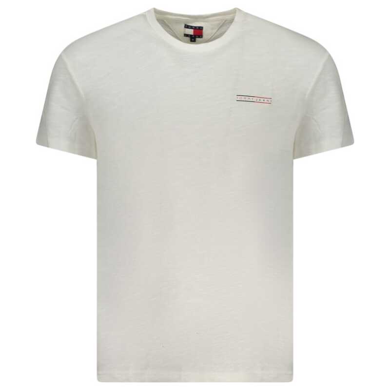 Tommy Hilfiger White Cotton Men T-Shirt, theFeinheit