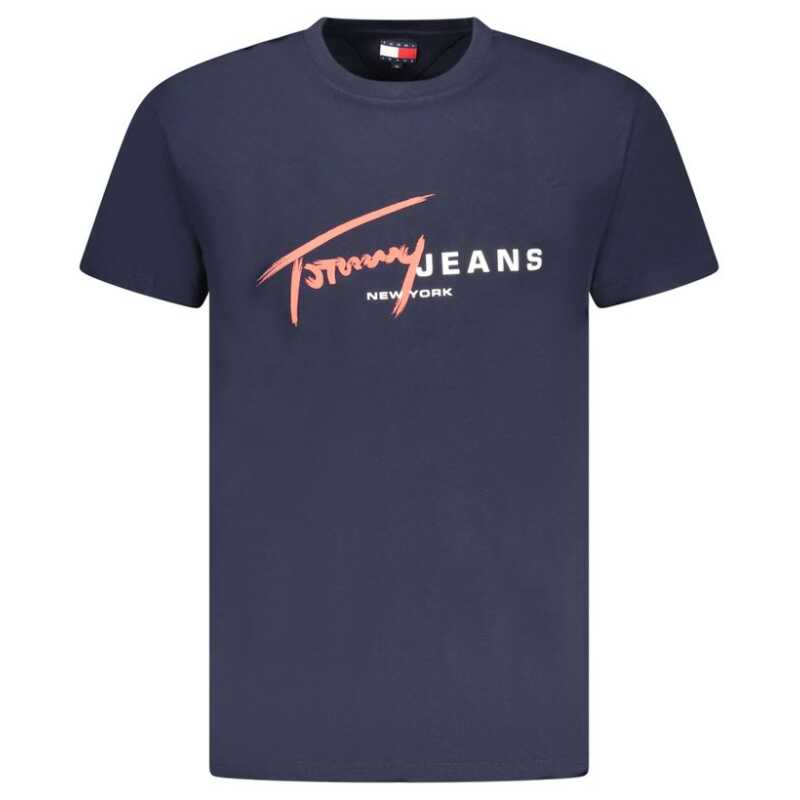 Tommy Hilfiger Blue Cotton Men T-Shirt, theFeinheit