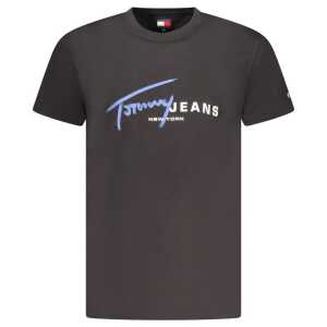 Tommy Hilfiger Black Cotton Men T-Shirt