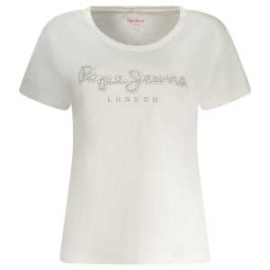 Pepe Jeans White Cotton Tops & T-Shirt