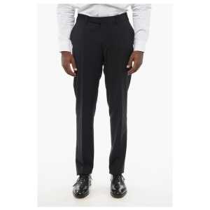 Corneliani Cool Wool Pants with Hidden Closure