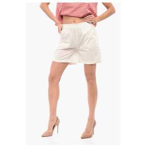 Woolrich Poplin Cotton Shorts with Elastic Waistband