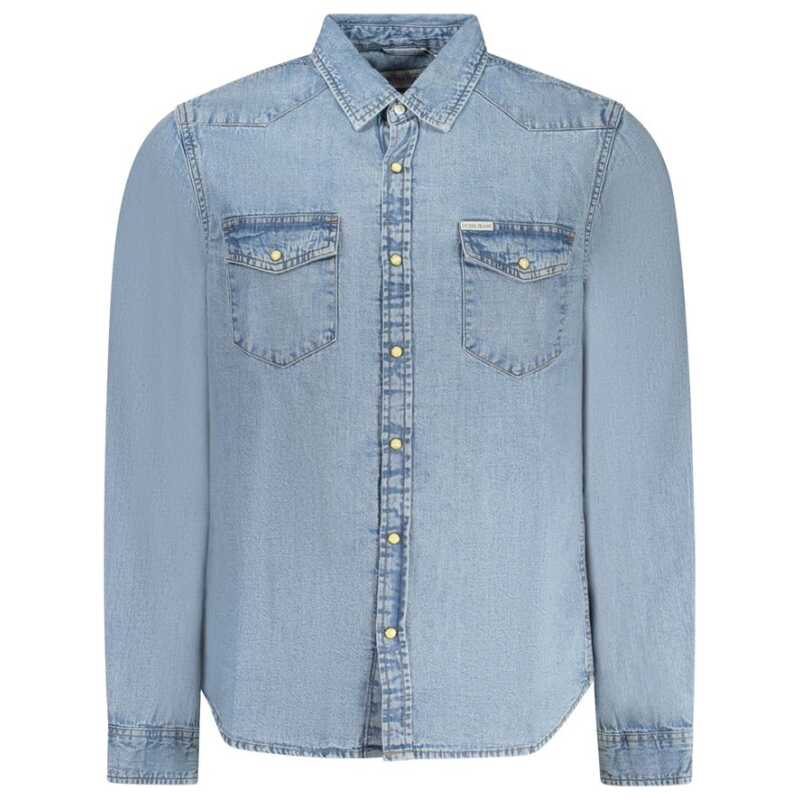Guess Jeans Light Blue Cotton Men Shirt, theFeinheit