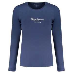 Pepe Jeans Blue Cotton Tops & T-Shirt
