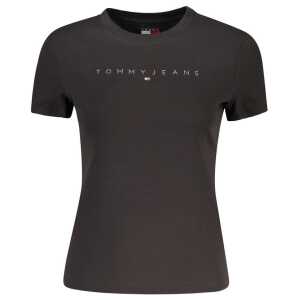 Tommy Hilfiger Black Cotton Tops & T-Shirt