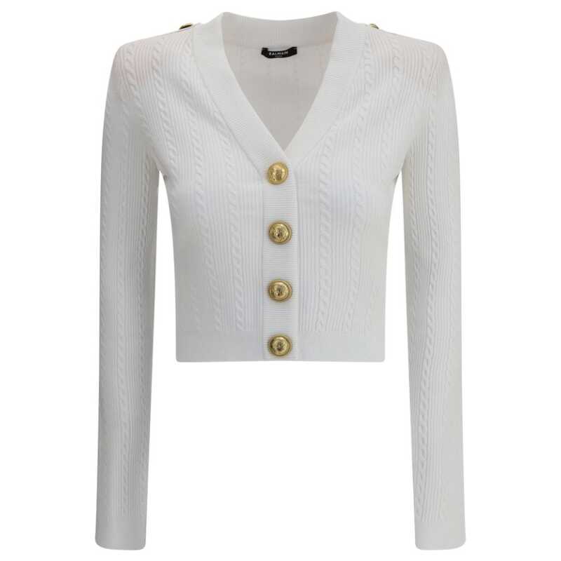 Balmain Ribbed and braided Cardigan, theFeinheit