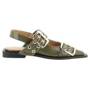 Ganni Buckle Ballerinas