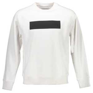 Calvin Klein White Cotton Unisex Sweatshirt