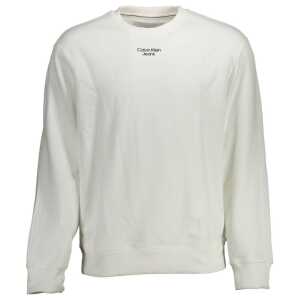 Calvin Klein White Cotton Men Sweater