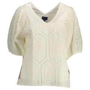 Gant White Cotton Women T-Shirt