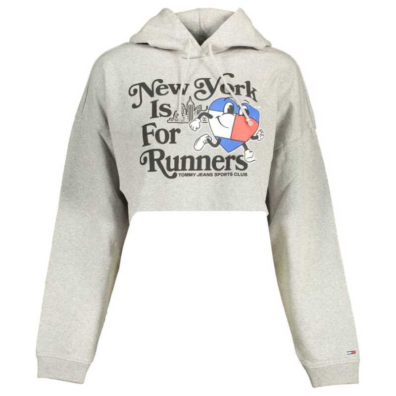 Tommy Hilfiger Gray Cotton Women Sweater, theFeinheit