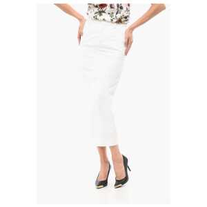Valentino Cotton Longuette Skirt With Belt Loops