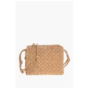 Bottega Veneta Woven Suede Crossbody Bag