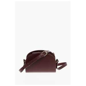 A.P.C. Leather DEMI-LUNE Crossbody Bag with Zipped Closure