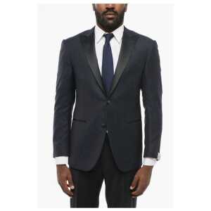 Corneliani Jacquard ACADEMY CERIMONIA Single Breasted Blazer With Peak