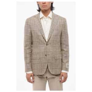 Corneliani CC COLLECTION Half-lined REFINED Windowpane Check Blazer