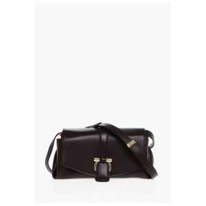Salvatore Ferragamo Leather Crossbody Bag with Iconic Buckle anche Clip Closure