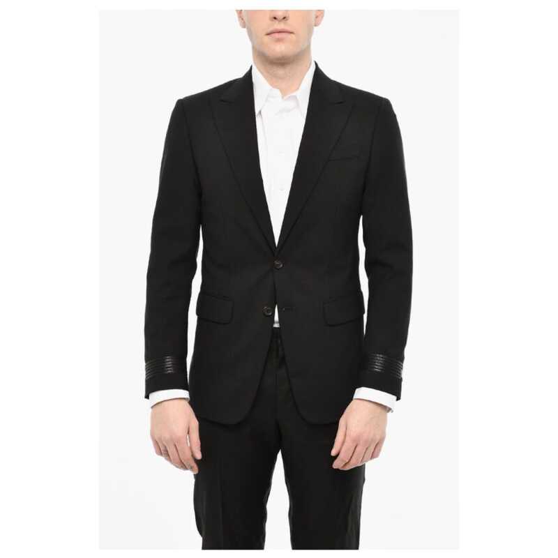 Dsquared² Single Breasted Wool Blazer With Flap Pockets, theFeinheit