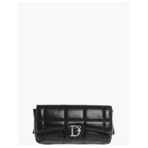 Dsquared² Quilted Leather Pouch with Snap Button
