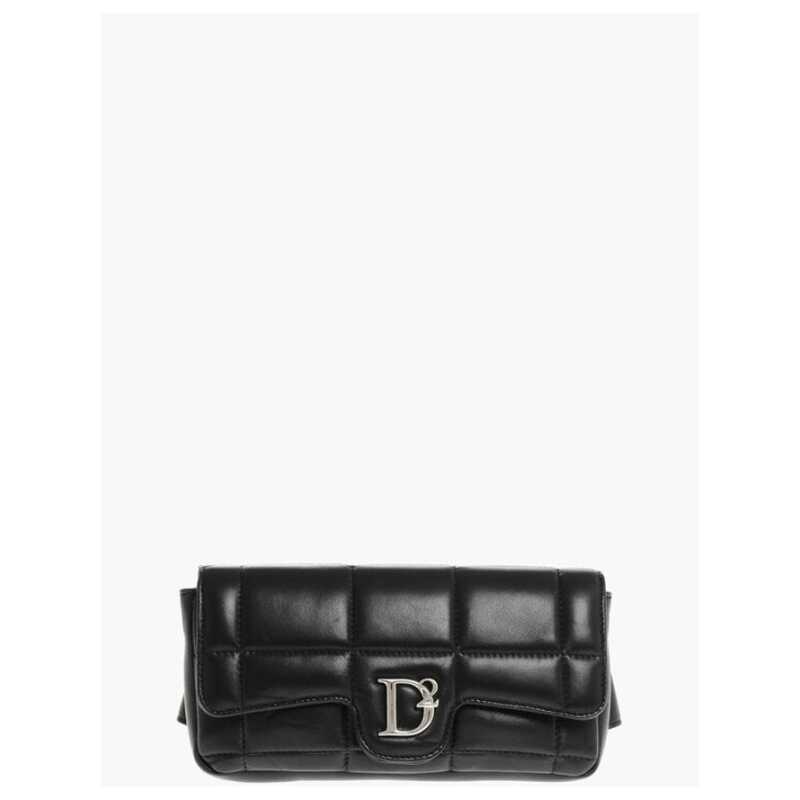 Dsquared² Quilted Leather Pouch with Snap Button, theFeinheit
