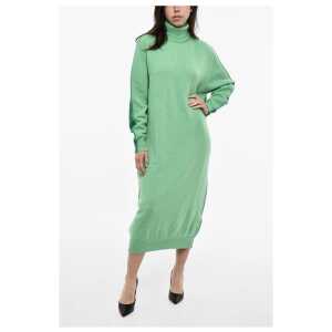 Dsquared² Turtleneck Wool and Cashmere Maxi Dress