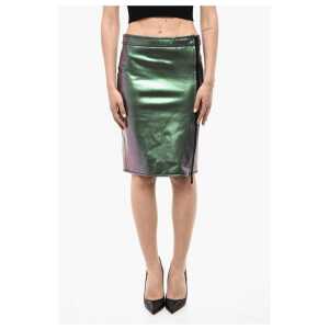 Dsquared² Iridescent Motif Longuette Skirt With Zipped Closure
