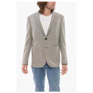 Corneliani CIRCLE Unlined Checkered Wool Blend Blazer