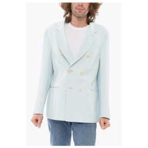 Corneliani CC COLLECTION Unlined Single Breasted Blazer With Embroidere