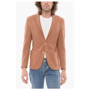 Corneliani CC COLLECTION Half-lined RESET Blazer with Herringbone Motif