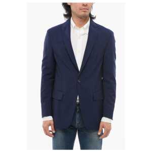 Corneliani CC COLLECTION Half-Lined RESET Wool Blend Blazer