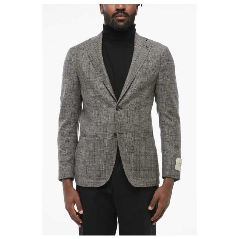 Corneliani CC Collection Virgin Wool REFINED Blazer with Glen Plaid Mot, theFeinheit