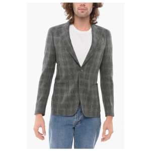 Corneliani CC Collection Cool Wool REWARD Blazer with Check Motif