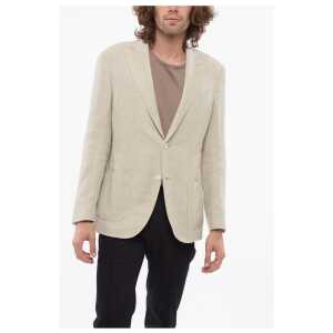Corneliani Herringbone Fabric GATE Blazer with Peak Label