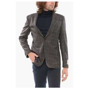 Corneliani CC COLLECTION Tartan Unlined RETAILORED LIGHT Wool Blazer