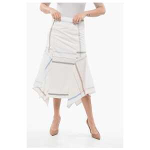 Bottega Veneta Flared Checkered Skirt