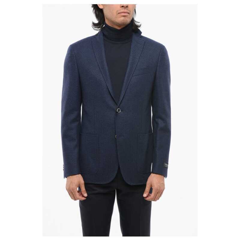 Corneliani FULLTIME CC COLLECTION Wool Blend Blazer with Welt Pockets, theFeinheit