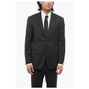 Corneliani Wool Side Vents Notch Lapel 2-Button Blazer
