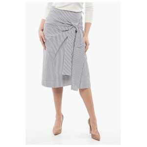 Bottega Veneta Striped Skirt with Knot Detail