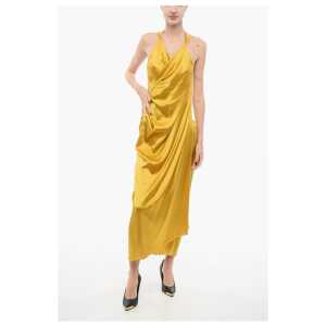 Stephan Janson Satin Dropped Shoulder Dress