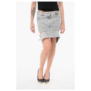 The Attico Cut-out Denim Miniskirt