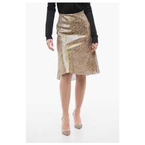 Celine Georgette Silk Animalier Skirt