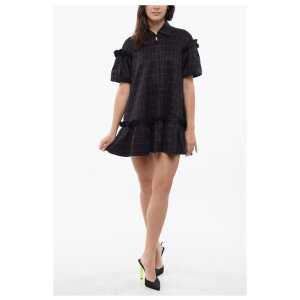 Viktor & Rolf Checkered Mini Dress With Ruffles Details