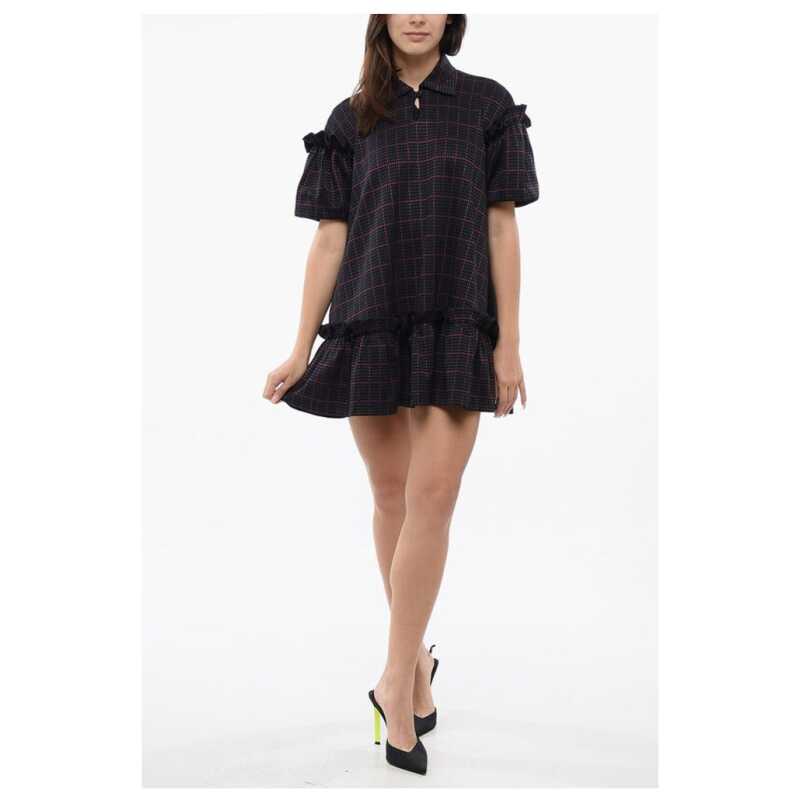 Viktor &amp; Rolf Checkered Mini Dress With Ruffles Details, theFeinheit
