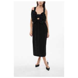 Viktor & Rolf Rhinestoned Midi Dress With Maxi Bow