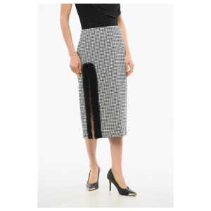 Viktor & Rolf Houndstooth Pencil Skirt with Tulle Detail