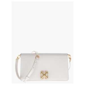 Off-White Leather JITNEY 1.7 Crossbody Bag with Golden Logo