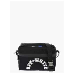 Off-White Perforated Nylon Camera Bag with Printed Logo