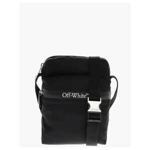 Off-White Nylon Crossbody Bag with Contrasting Logo